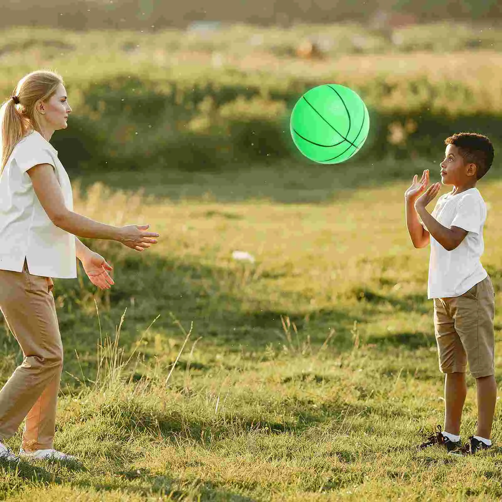 Educational Patting Ball Luminous Basketball Mini Sports Entertainment Toy Green Outdoor Training Toddler