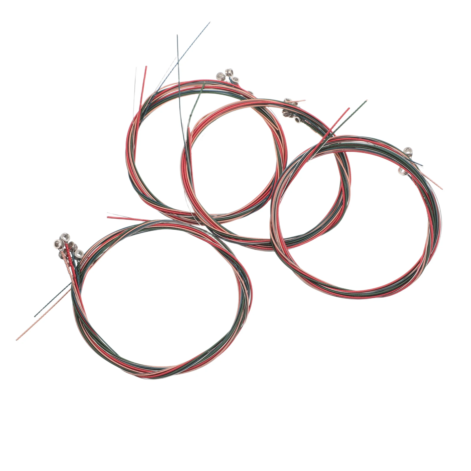 

4 Sets Colorful Acoustic Long Lasting Durable Easy Replacement Folk String Sets All Skill Levels Music Instrument