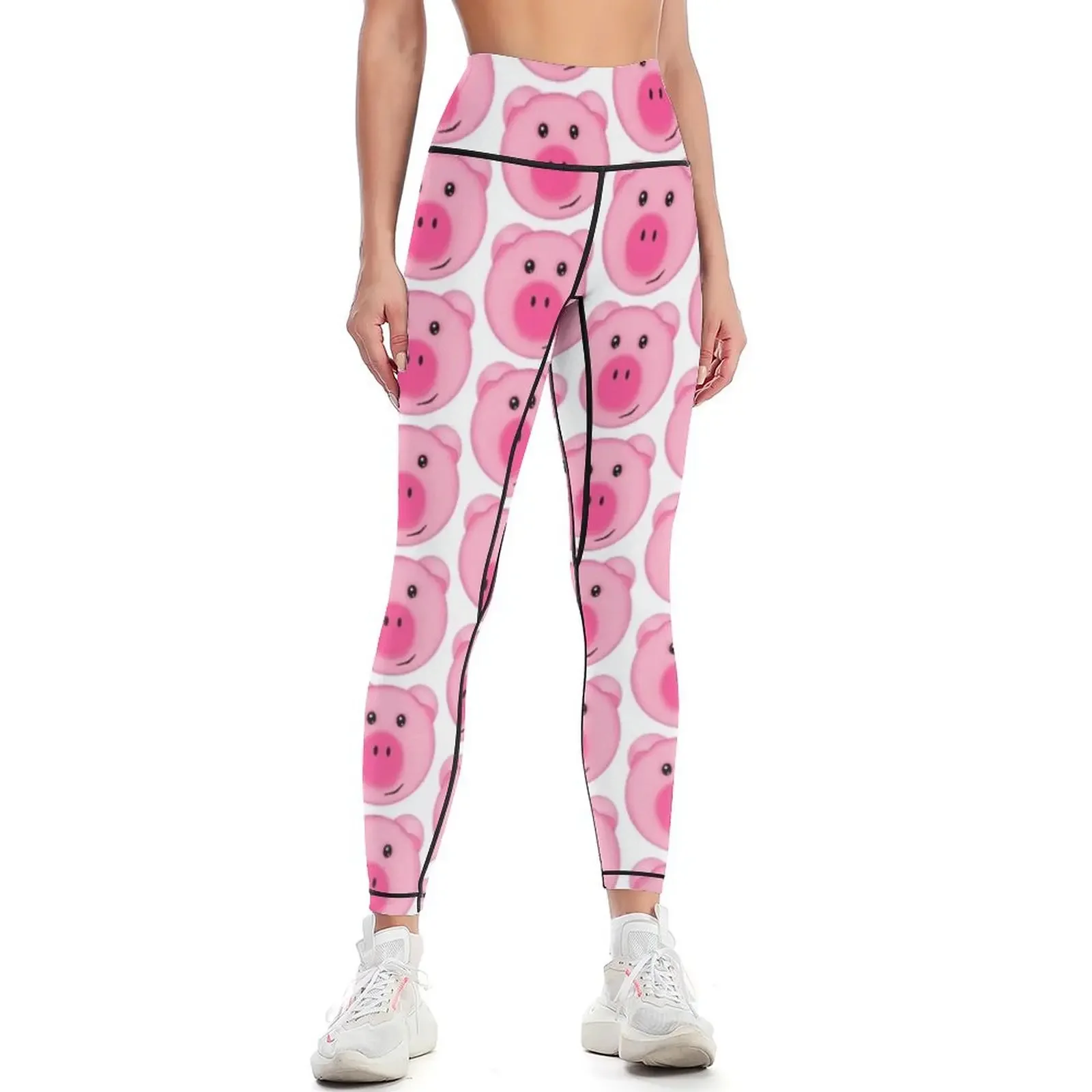 

Cute Pink Farm Pig Leggings sports tennis for sports for legging pants raises butt active wear Womens Leggings