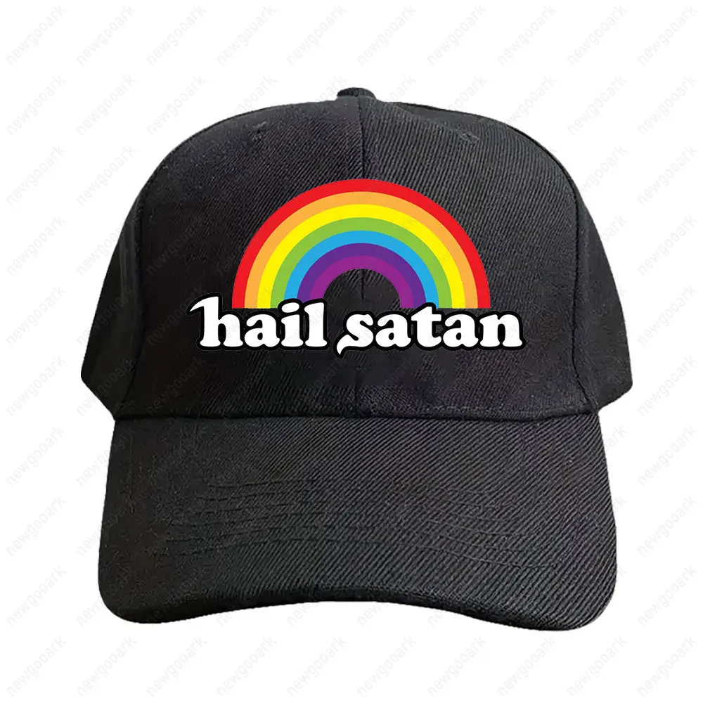 

Бейсболка Hail Satan Rainbow Cap, летняя, унисекс, модная, повседневная, регулируемая, с принтом, для взрослых