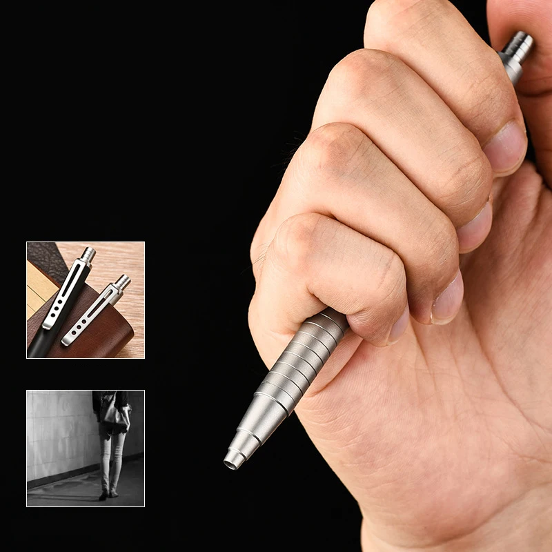 Outdoor Portable EDC Emergency TC4 Titanium Alloy Tactical Pen