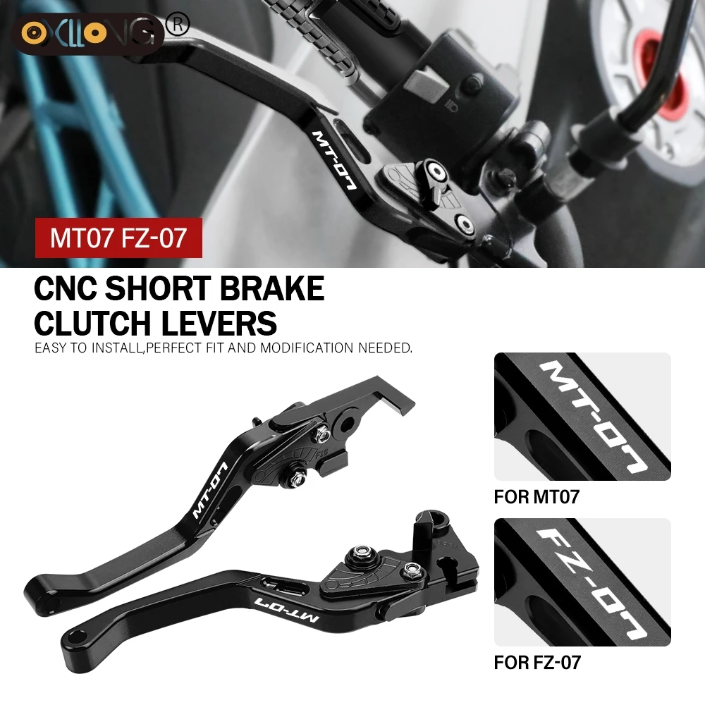 

CNC Motorcycle Short Brake Clutch Levers Accessories For YAMAHA MT07 FZ07 MT-07 TRACER 2015 2016 2017 2018 2019 2020 2021 2022