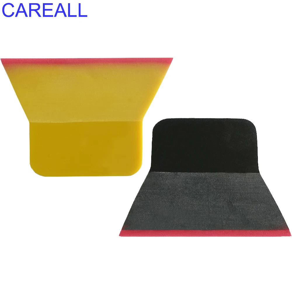 CAREALL 4 Inch TPU Rubber PPF Squeegee For Carbon Fiber Wrap Vinyl Installation Car Film Cover Decals Paint Scraper Glass Clean