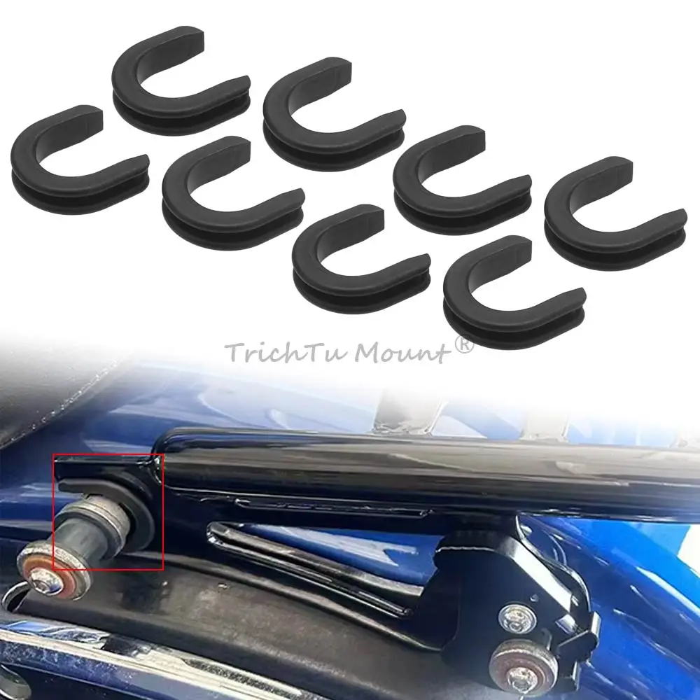 

8 Pcs Side Plate Mounting Bracket Grommet Bushing For Harley Touring Electra Glide Road Glide Street Glide Road King 2009-2025