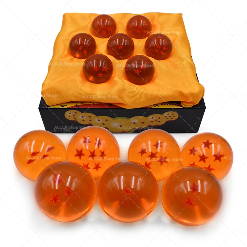 

3.5/4.3CM Anime Dragon Balls Seven Stars Slickball Orange Blue Resin Crystal Ball Desktop Ornaments Toys For Kids Collection Gif