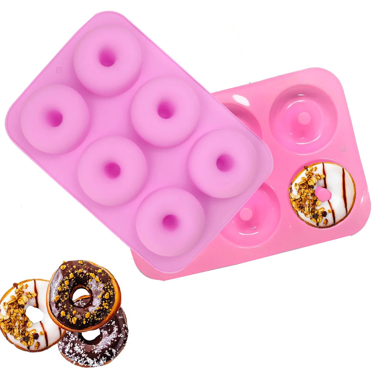 

1pcs Silicone Donut Mold Non-Stick Food Grade Silicone Molds Doughnut Baking Semi Sphere Cake Bread Bakeware Kitchen Tools