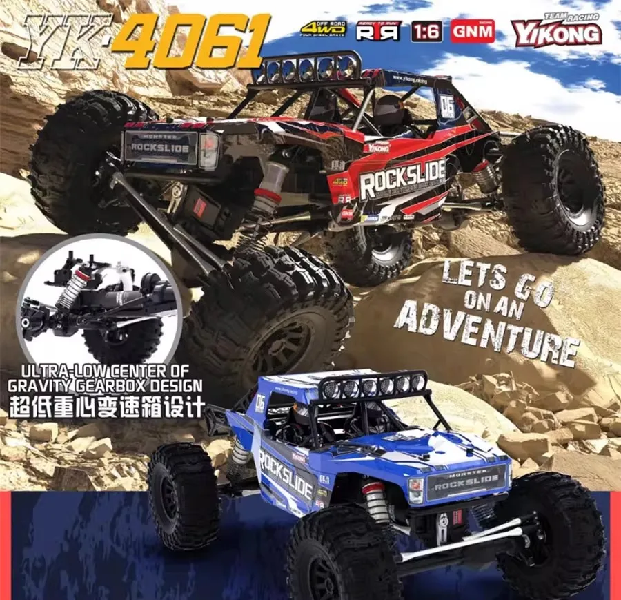 YK4061 1/6 Ultra Low Center of Gravity ROCK SLIDE RC Remote Control Electric Rock Crawler Off-Road Vehicle