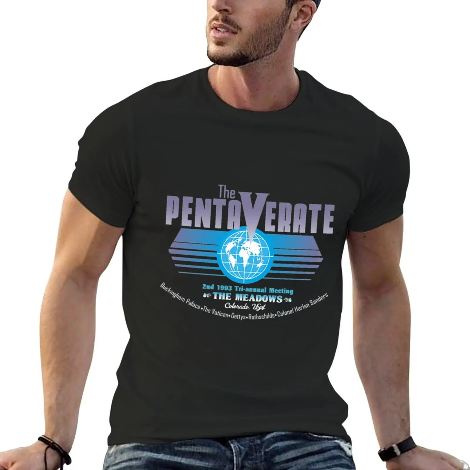 

The Pentaverate T-ShirtThe Pentaverate, distressed T-shirt anime vintage boys whites men t shirts