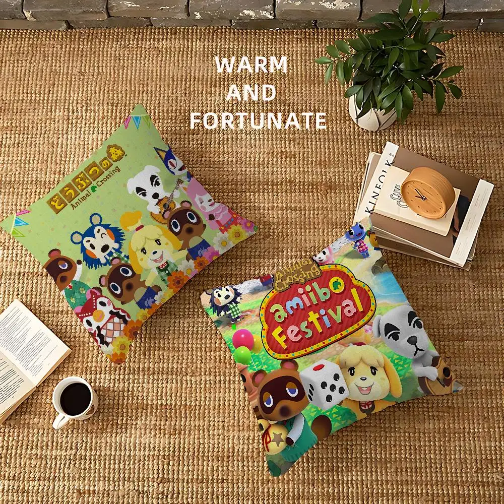 Cartoon Animal C-Crossing Pillow Cushion Cover Pillowcase Living Room Sofa Home Decor Customized