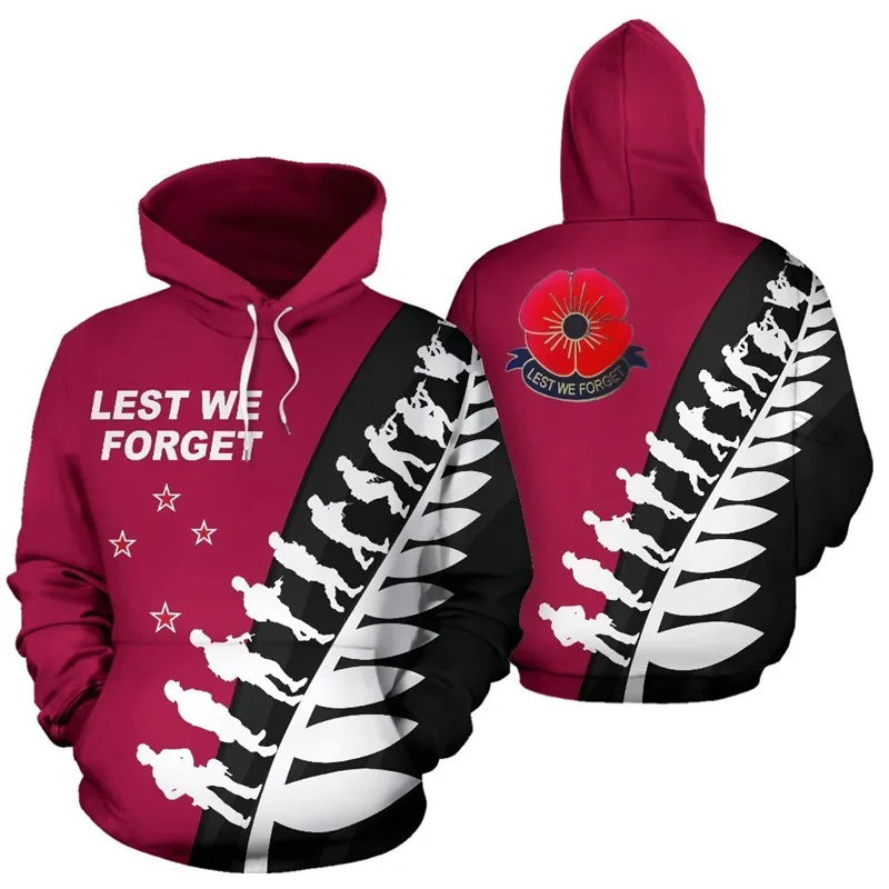 

New Zealand Lest We Forget 3D Printing Hoodie Colorful Camo New In Hoodies & Sweatshirts For Men Pullover Women Clothes Top