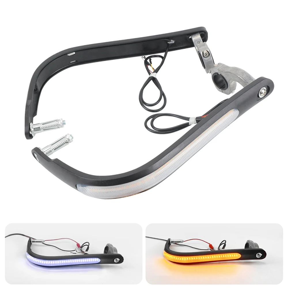 

1 пара мотоциклетных поручней из АБС-пластика, защита для руля, защита для сцепления со светодиодным поворотником для мотокросса, велосипеда, защита для рук