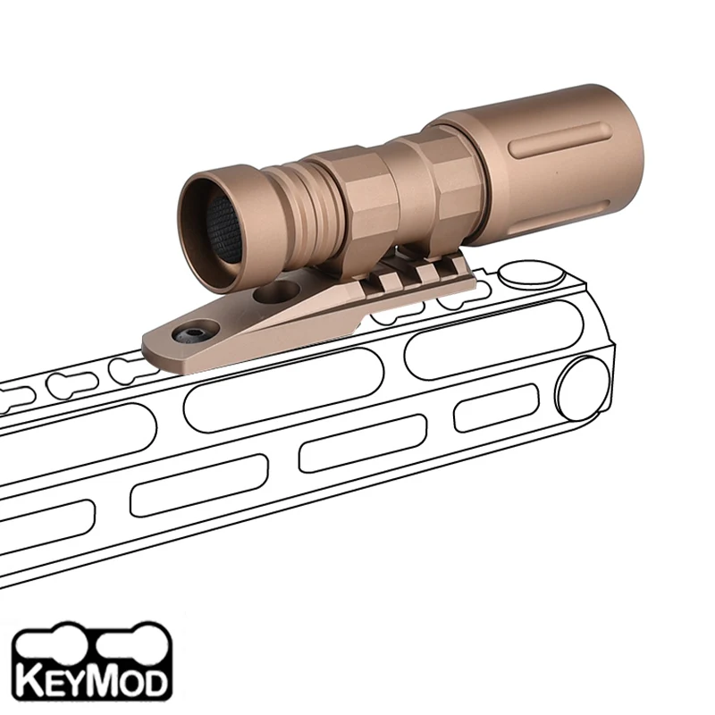 المعادن التكتيكية MLOK KEYMOD السكك الحديدية نظام M300 M600 مصباح يدوي قاعدة تثبيت M340 M640 PLHV2 كشاف ضوء الادسنس مصباح صيد #4
