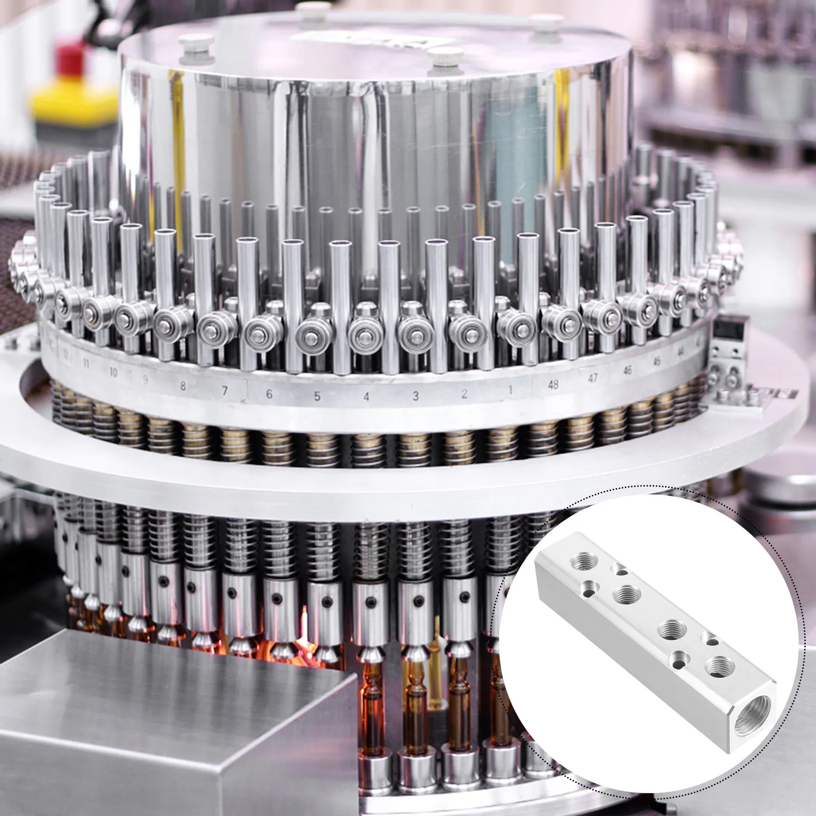 Aluminum Air Hose Inline Manifold Block Splitter Quick Connect Coupler for Air Compressor Pneumatic Manifold Fitting