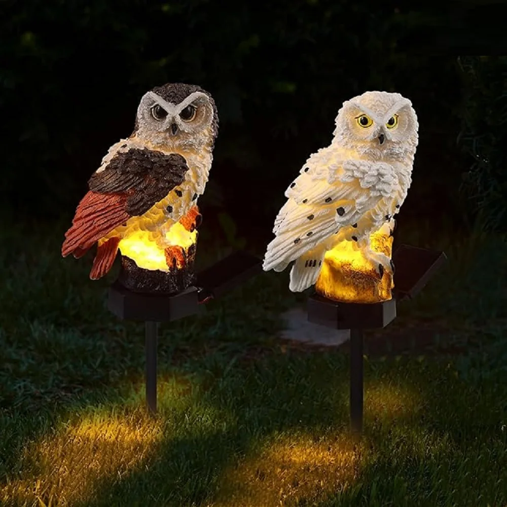 

Outdoor Solar Lamp Owl Animal Garden Lights Powered Solar Led Light Waterproof Landscape Lighting Pathway Yard Lawn Garden Decor