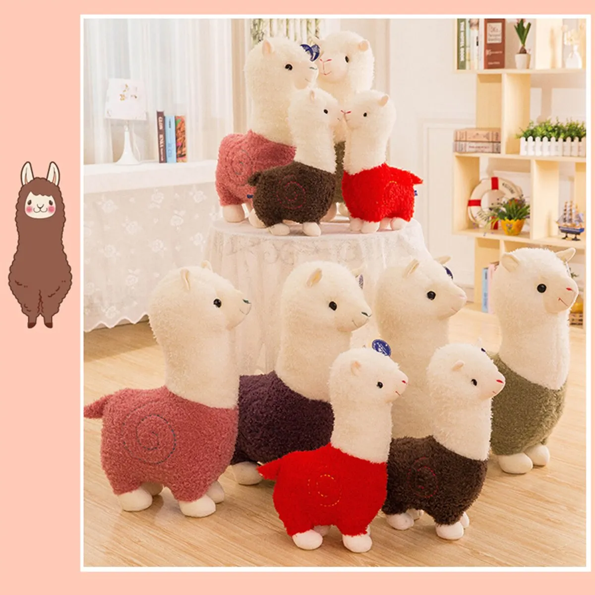 A 28 Cm Random Color Alpaca Doll Creative Funny Grass Mud Horse Plush Toy Children With Sleeping Doll Girl Birthday Gift