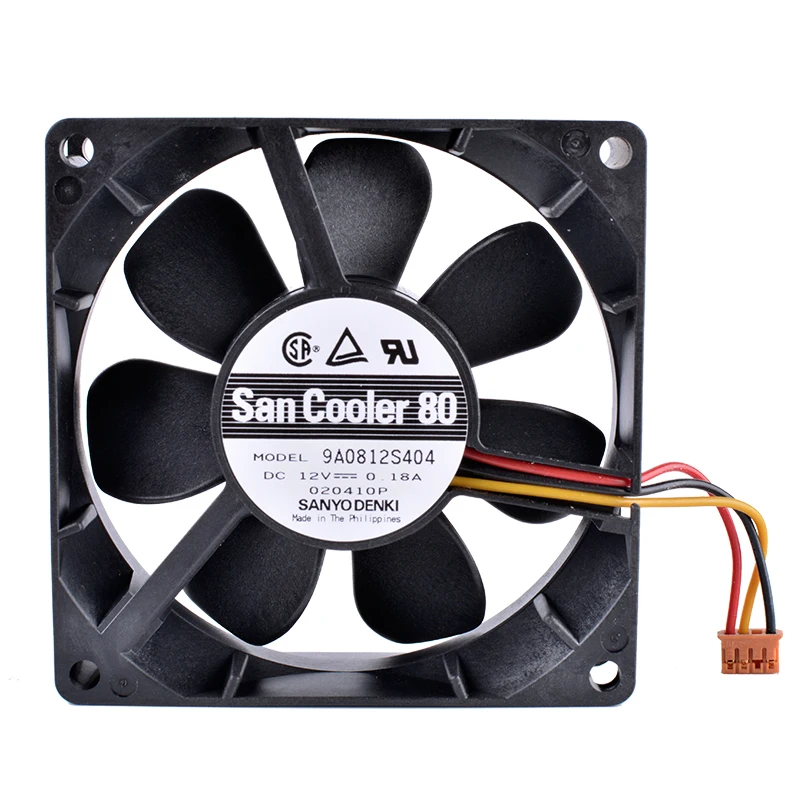 

COOLING REVOLUTION 9A0812S404 8cm 8025 80x80x25mm 12V 0.18A Double ball bearing air volume cabinet cooling fan