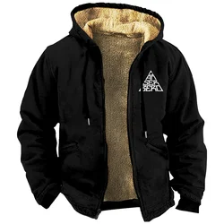 Canserbero Zipper Hoodie Men's Long Sleeve Thickened Winter Jacket 3D Prints Streetwear Coat