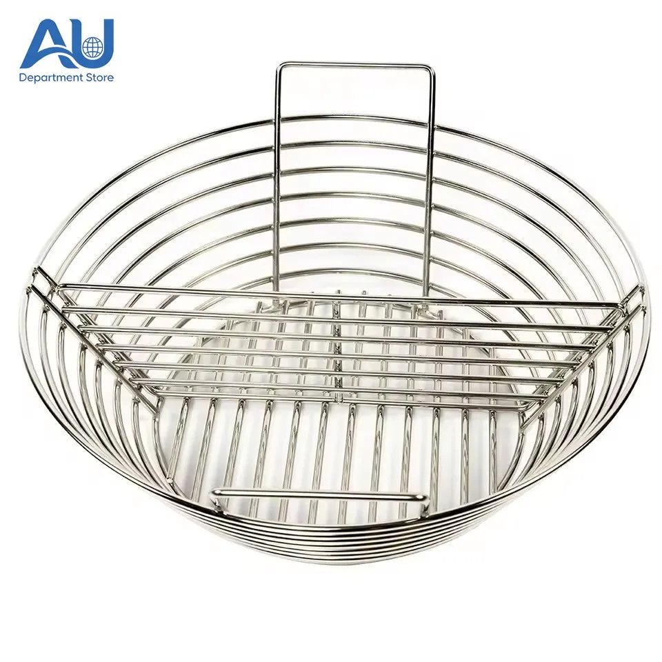 Stainless Steel Carbon Basket for Barbecue with Charcoal with Partition Outdoor Barbecue Leakage Net