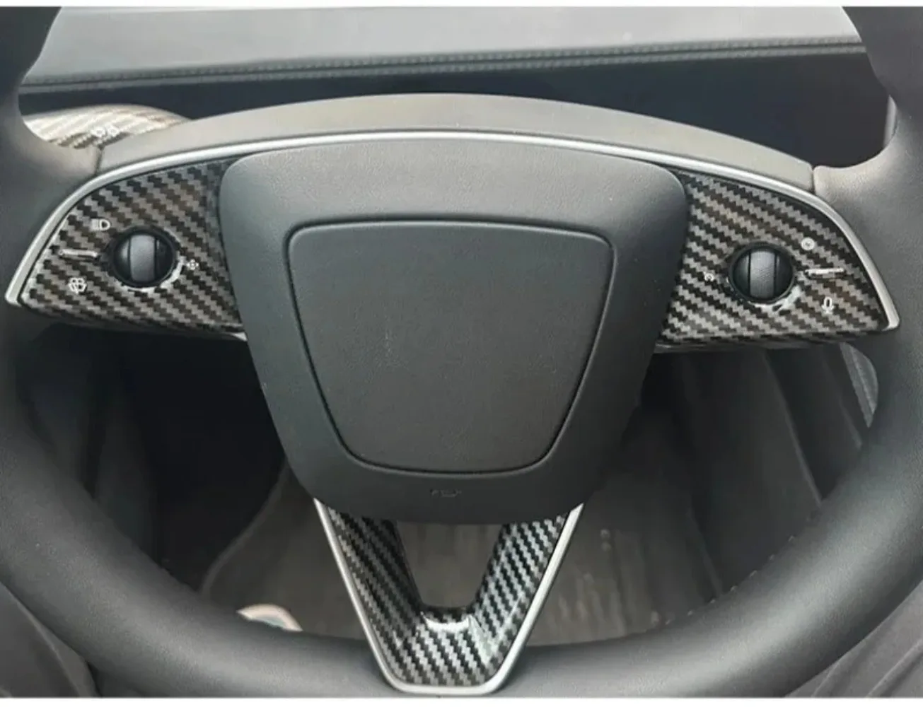 For Tesla Model Y Juniper 2025 Model 3 Highland Steering Wheel Button Sticker Protective Cover Patch Interior Car Accessories view 5