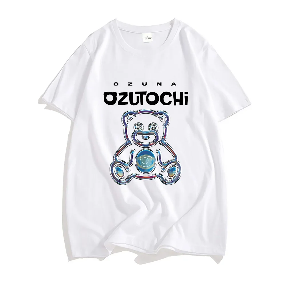 Ozuna Rapper Print T-shirts Bear Cartoon Graphic Printing Tee-shirt Streetwear Hip Hop Fashion Style Tshirt Cotton Soft Mens Tee