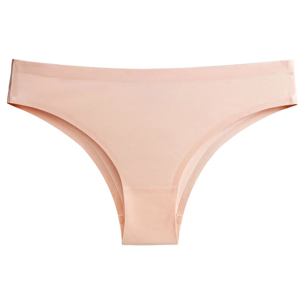 ملابس داخلية مريحة قصيرة من الحرير الجليدي للسيدات ذات لون سادة قابلة للتنفس للصيف، سراويل داخلية بدون أثر للياقة البدنية #2