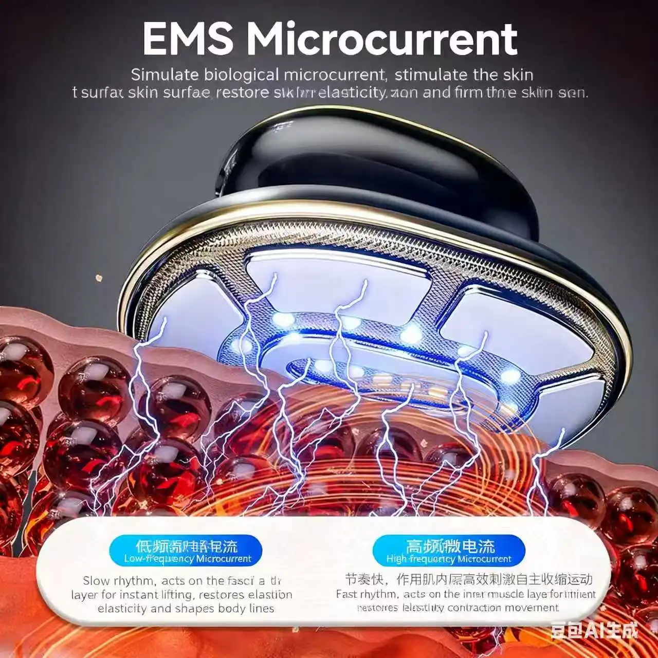 Macchina per scolpire il corpo - Massaggiatore anticellulite professionale senza fili portatile - Adatto per pancia, collo, gambe, fianchi, braccia