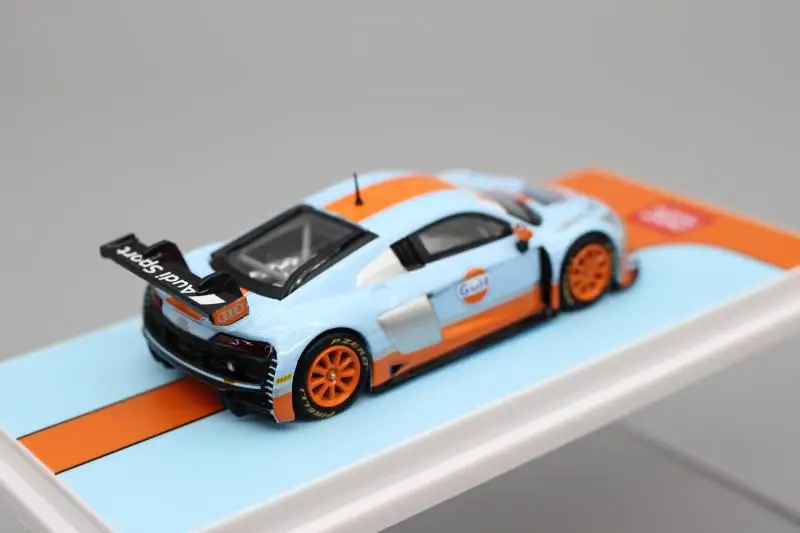 PopRace 1:64 foraudi R8 lms evo Gulf Collection of die-casting alloy cart model ornaments gifts