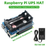 SHCHV-fuente de alimentación ininterrumpida UPS HAT, salida de potencia estable de 5V para Raspberry Pi 4 Modelo B 3B + 3B