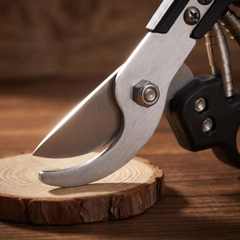 Labor Saving Garden Pruning Shears 3CR13/SK5 Steel Non-slip Handle Branch Cutter Safety Lock Grafting Tool Tree Trimmer
