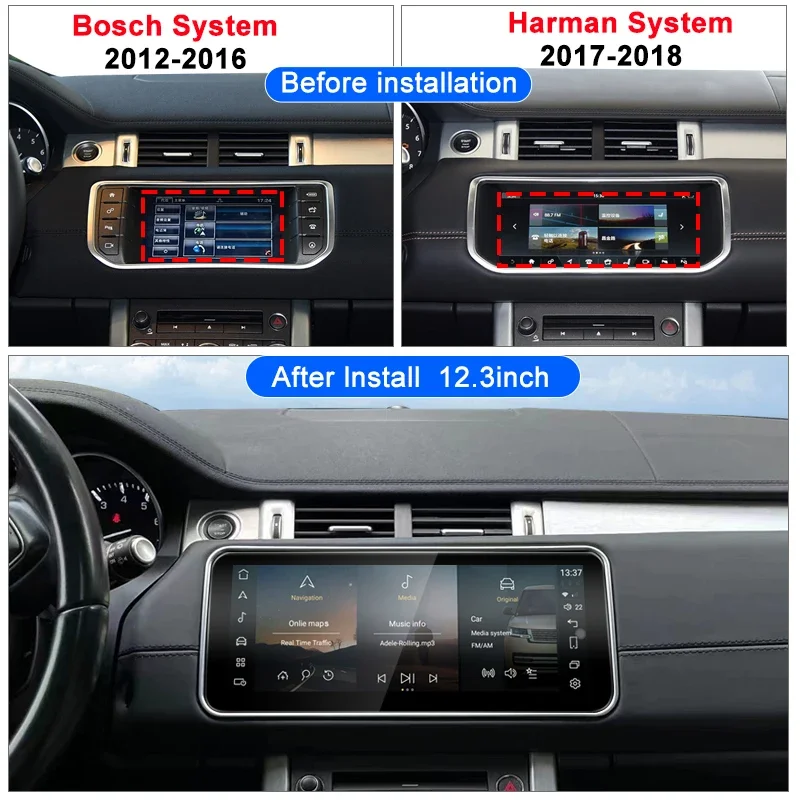 

For Land Range Rover Evoque L538 Android 13 2012 to 2018 Car Radio Multimedia Player GPS Navigation DSP Carplay android auto