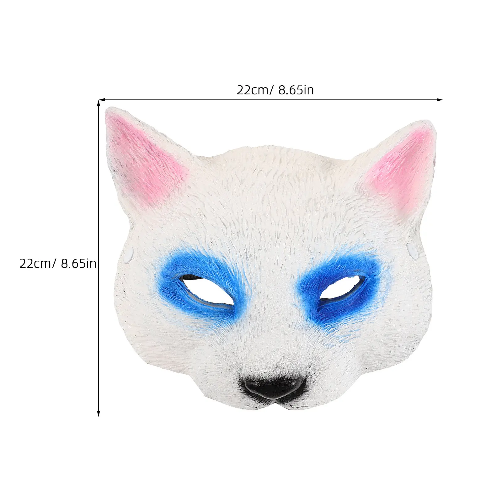 Halloween Animal Cat Mask Half Face Masquerade Mask Cosplay Dress-Up Party Novelty Costume Realistic Cat Face Animals Cosplay