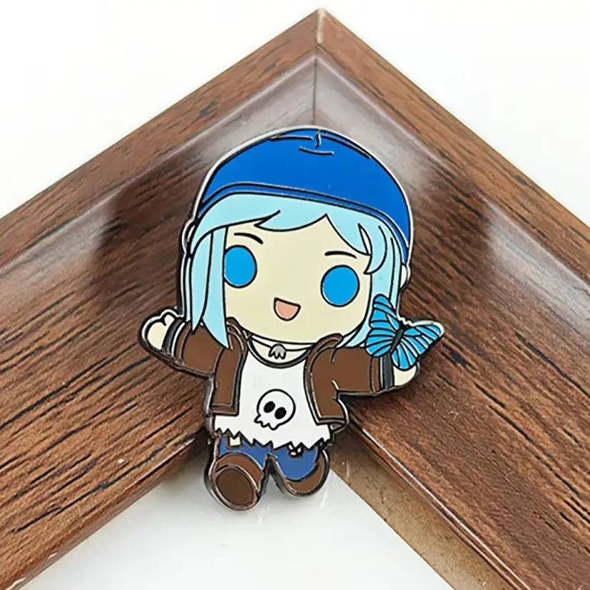 Life is Strange Chloe Price Enamel Pin Blue Butterfly Game Brooch Cute Skull Chibi Badge Jewelry Gift for Gamers Backpack Clothe