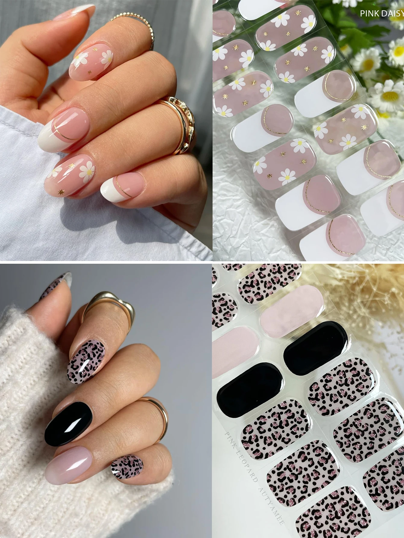 20 semi-cured colored nail art stickers, require curing with UV light. Long-lasting full-coverage gel nail stickers, suitable for use with any UV lamp, ideal as a DIY gift for women and girls, and for nail decoration.