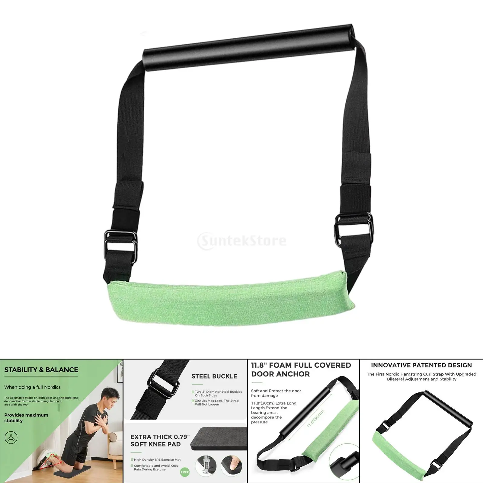 Hamstring Curl Strap Exercise Curl Ab Leg Equipment Door Anchor Abdominal Sit Up Assistant Bar for Strength Training