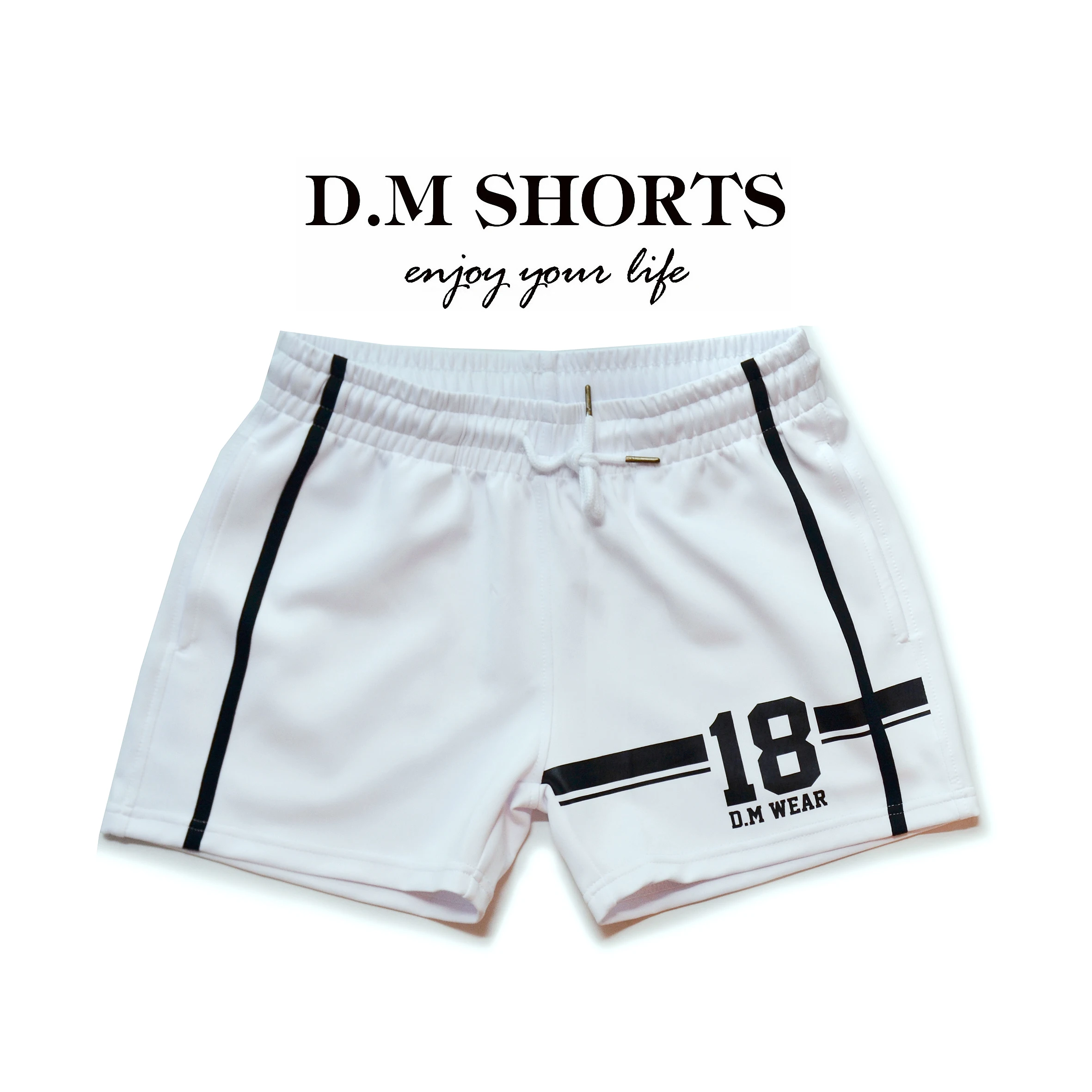 D. M Men\'s Underwear Low Rise Sexy Fashion Pants Home Pants Letters 18 Pajama Shorts Sports Lanyard Yoga