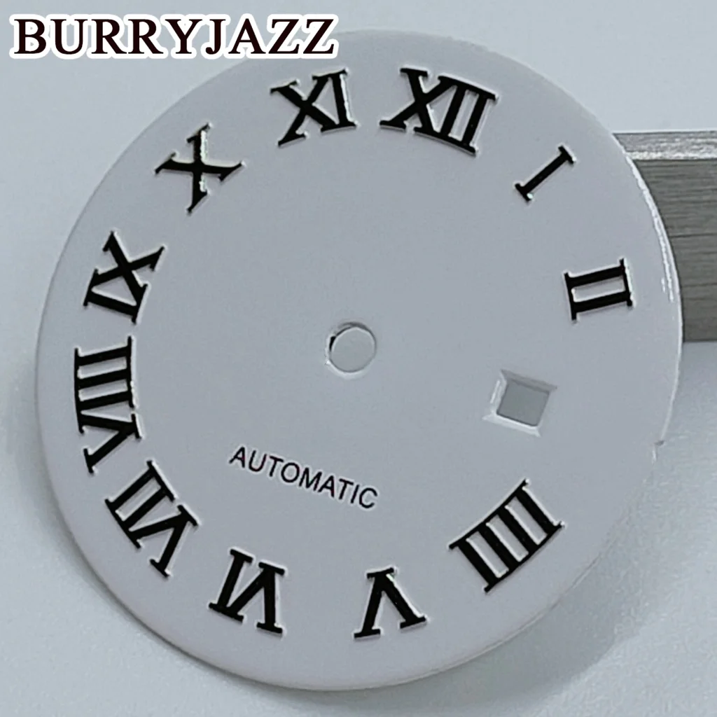 BURRYJAZZ 24.5mm No Logo NH05 Watch Dials White Black Rose Gold Brown Pink Purple Dial Fit NH05 NH06 Case Crown