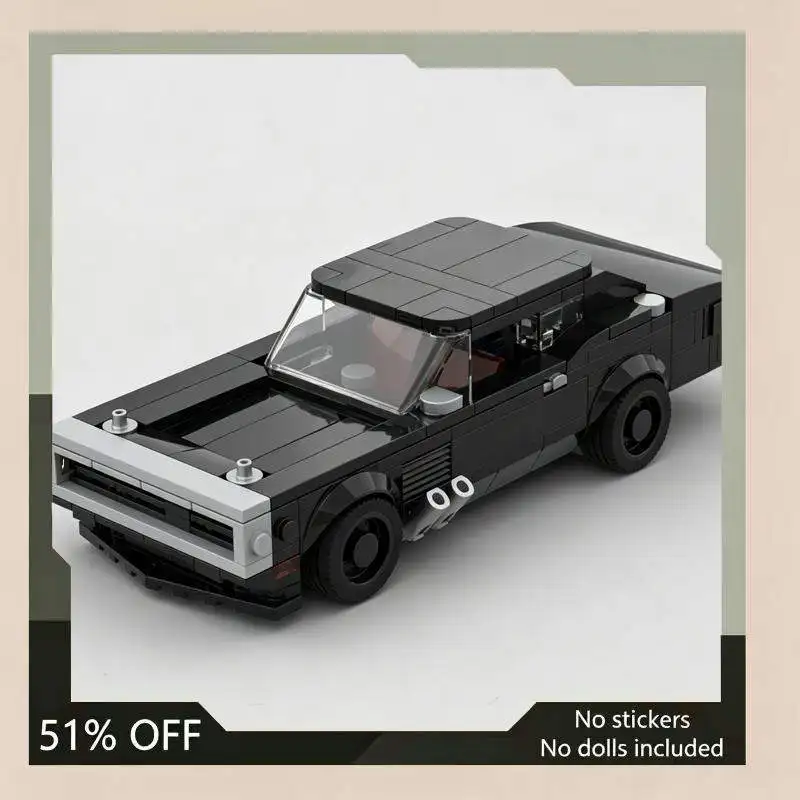 321PCS Classic Muscle Car MOC Building Blocks Vintage 70s Coupe Model DIY Assembly Toy Collection Display Gift