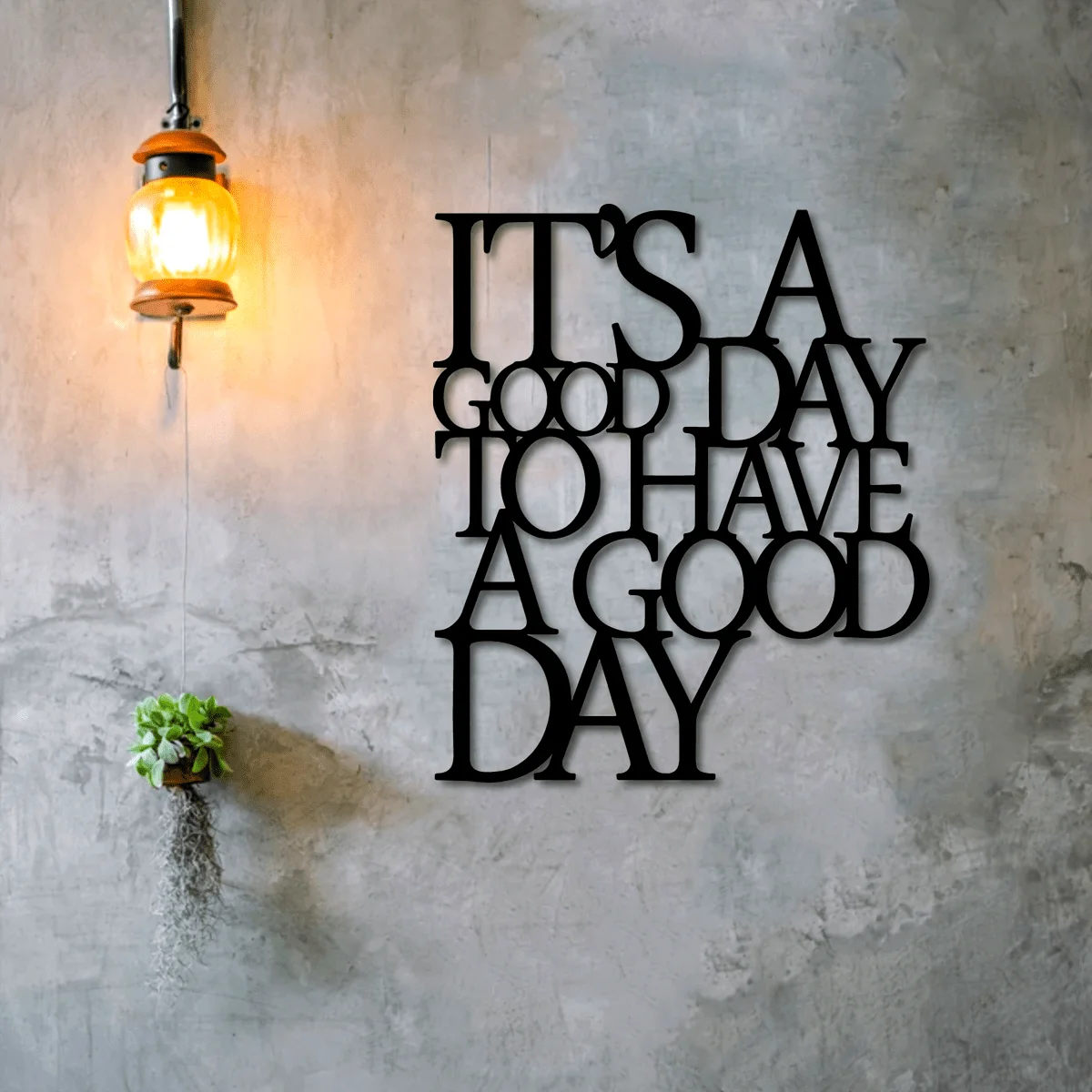 Comienza cada día de la manera correcta. 1 pieza de arte de pared de metal que te recuerda activamente que hagas que hoy sea un día maravilloso. Decoración para el hogar u oficina