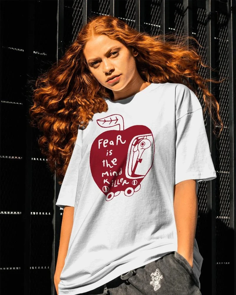 Fear Is The Mind Killer Shirt, Funny Bookworm Tee Summer Men's and Women's Loose and Breathable T-shirt Top
