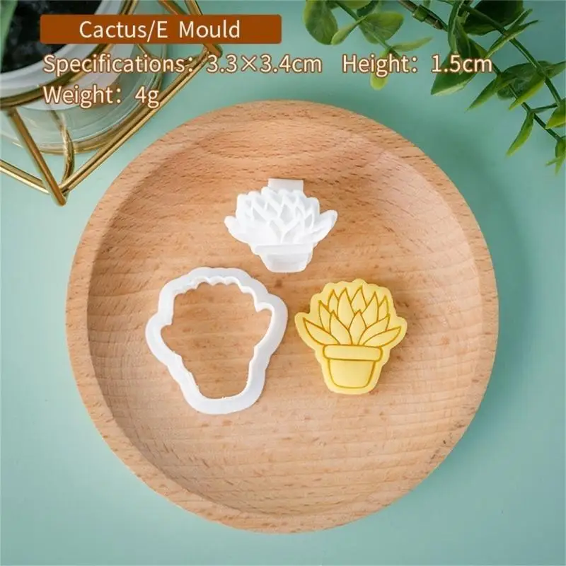 F19B 1 Set Cookie Cactus Plant Holiday Fondant Baking Tool Cookie Cutting Molds