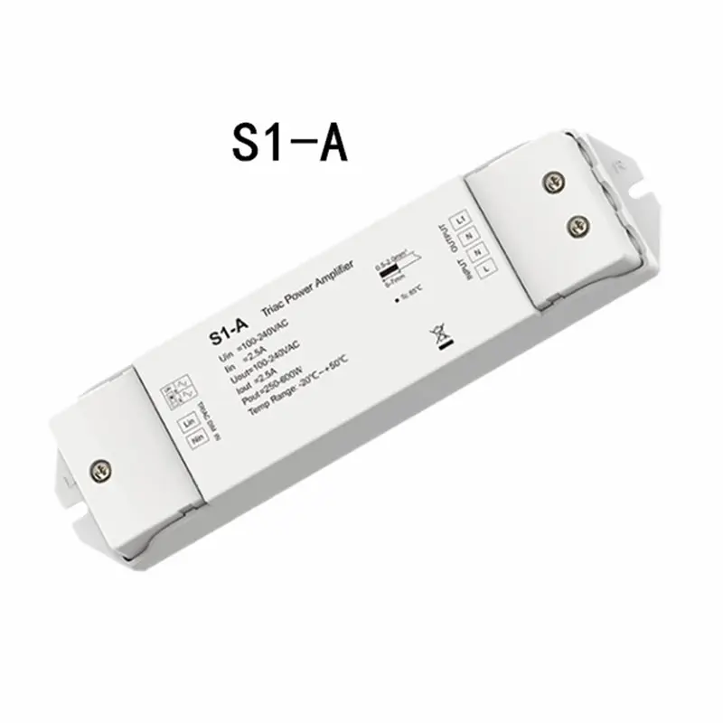 ABVG-110V-220VAC Triac Power Amplifier 1 Channel Console Work LED Lights Or Triac Dimmable Driver