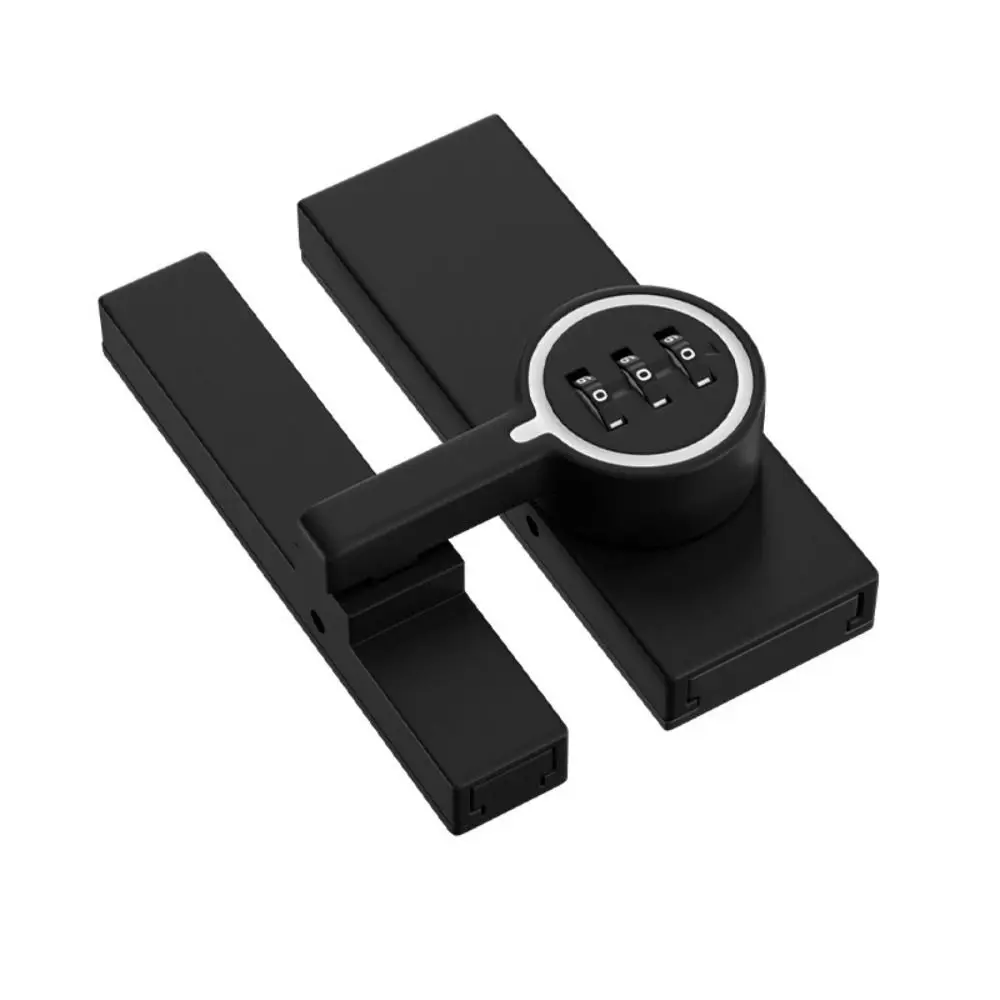 New Zinc Alloy Password Door Lock Luminous 180 Degree Security Door Buckle Durable 3-Digit Password Barn Door Lock Storage Room