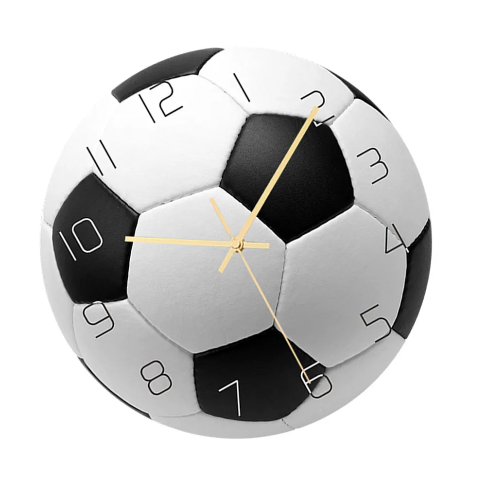 

Modern Football Wall Clock Acrylic Build Silent Non-Ticking Movement Large Numeral Display Decorative Clock for Home Office