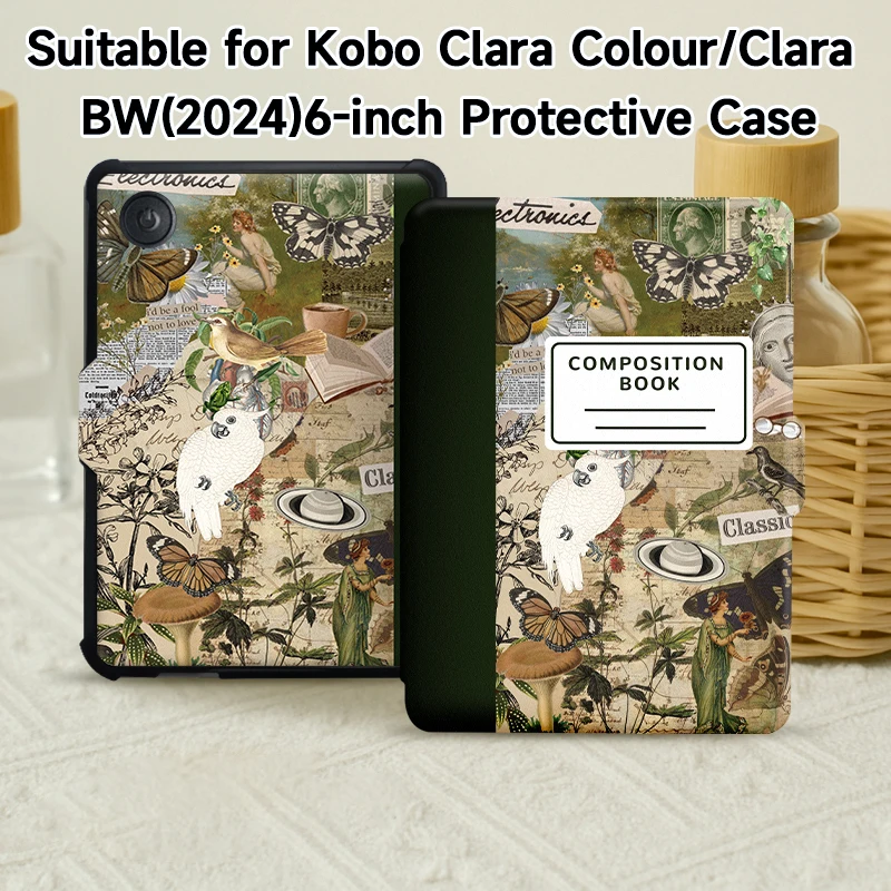 حافظة عالمية لهاتف كوبو كلارا BW/ليبرا كولور آند كيندل بيبر وايت 5، كيندل 10/11/12، إيقاظ تلقائي/نوم، جلد صناعي متين #4