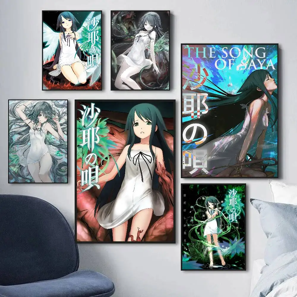 S-Saya No Uta The Song Of Saya Anime Posters Sticky HD Quality Wall Art Retro Posters for Home Kawaii Room Decor