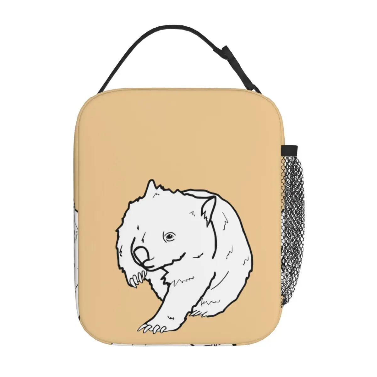 Australian Wombat Doodle Insulated Lunch Bag for Women Kids Portable Food Boxes Thermal Lunch Box Tote