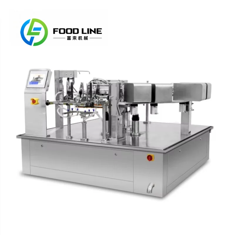 Stand Up Pouch Packaging Machine Adjustable Filling Height Avoids Material Splashing When Filling Large Volume Stand Up Pouches