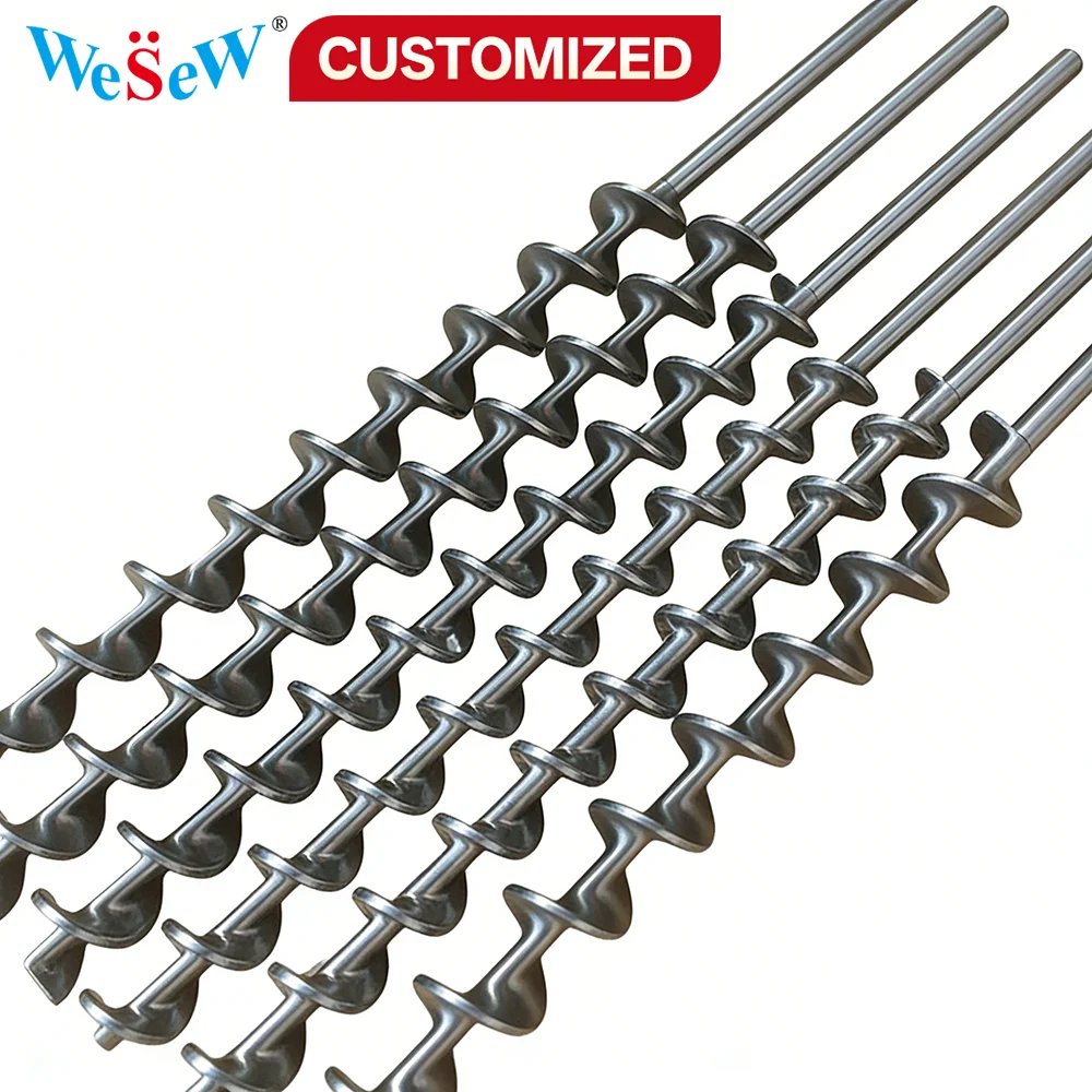 

Custom Feeding Screw 304 Stainless Steel Spiral Blade Advance Screw Injection Molding Machine Accessories Heavy-Duty Cold-Rolle