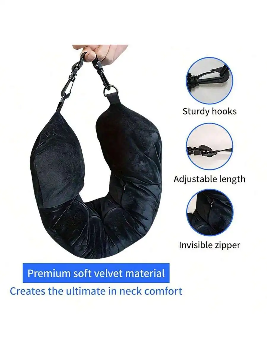 

Ergonomic Travel Neck Pillow With Adjustable Strap And Storage Bag