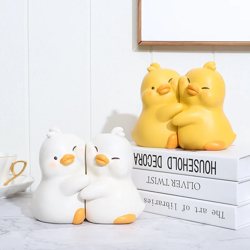 Cute Little Yellow Duck Stickers Book Stalls Home Study Desktop Decorations Living Room Wine Cabinet Decorations and Ornaments